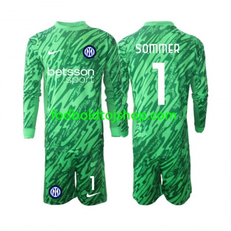 Inter Milan Yann Sommer 1 Målmand Børn Hjemme Fodboldsæt 2024-25 L/S (+ Korte bukser)